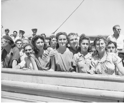 Many Jewish people from around the globe began to immigrate to Israel after its creation in 1948. ( Bettmann/Corbis.)