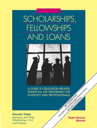 Scholarships, Fellowships and Loans, ed. 38, v. 
