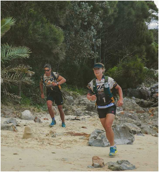 New Zealand Seagate team members Nathan Fa'avae and Joanna Williams compete in the Adventure Race World Championship in Shoalhaven, New South Wales, Australia, November 2016.