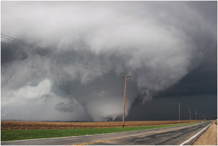 The EF4 tornado that struck Fairdale, IL on April 9, 2015. An historic weather event for northern Illinois.