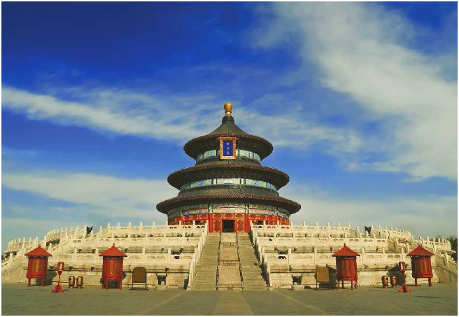 The best example of a Ming imperial ceremonial temple is the Temple of Heaven built in 1534 andfound in Beijing.