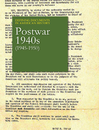 Postwar 1940s (1945-1950), ed. , v. 