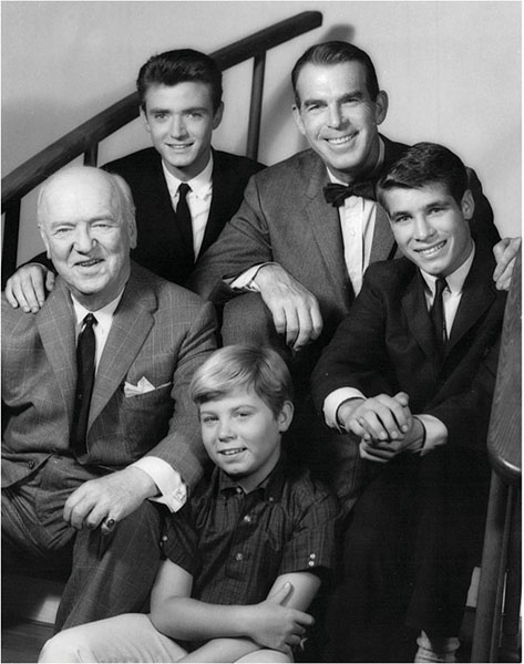 My Three Sons portrayed a family headed by a single father, c1962. The depiction of families on television began to be more diverse in the 1960s. ABC Television, via Wikimedia.