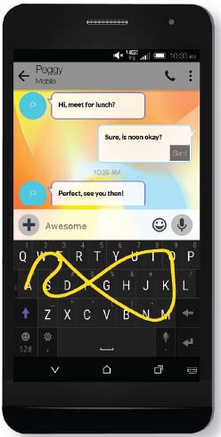 The swype keyboard, originally designed for Android operating systems, was developed to speed up typing capabilities by allowing the user to slide a finger over the
