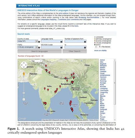 Atlas of the world's languages in danger