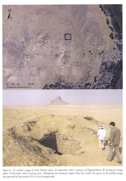 Satellite evidence of archaeological site looting in Egypt 2002