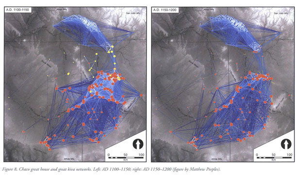 Evaluating Chaco migration scenarios using dynamic social network