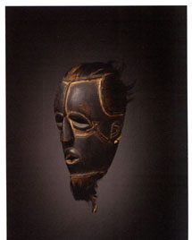 Yoruba Ekoi (Ejagham): Ekoi wooden masks are covered with animal skin.  These figures usually refer