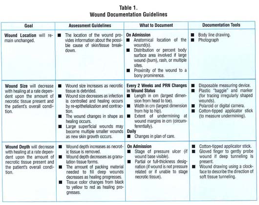 Wound Assessment And Evaluation Wound Documentation Guidelines