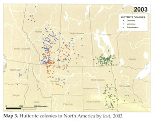 Map Of Hutterite Colonies In Saskatchewan Mapping Hutterite Colony Diffusion In North America - Document - Gale  Academic Onefile