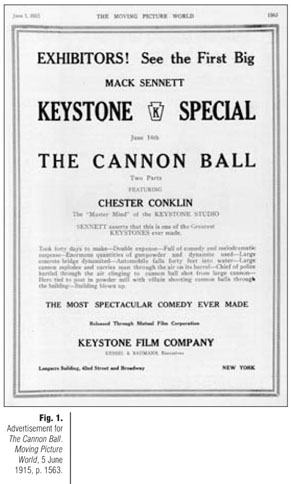 Uproarious inventions': the Keystone Film Company, modernity, and the art  of the motor. - Document - Gale Academic OneFile