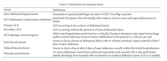 Techniques for abdominal wall closure after damage control laparotomy: from  temporary abdominal closure to early/delayed fascial closure--a review -  Document - Gale Academic OneFile