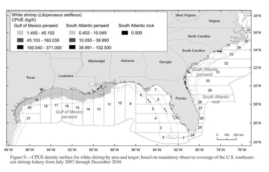 Typical gear configuration for U.S. southeastern shrimp vessels