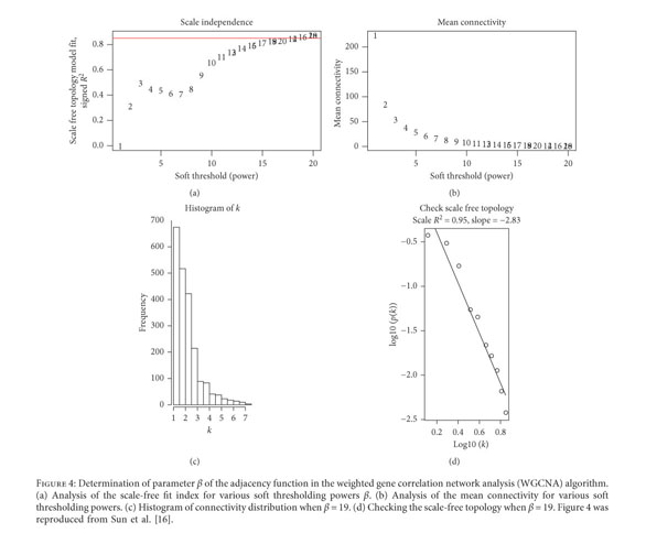 A and B) Analysis of the scale-free fit index and the mean