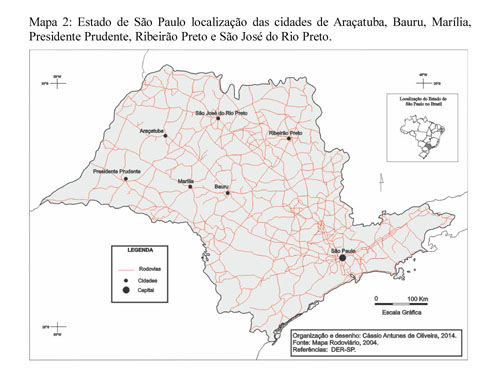 Mapa do uso intraurbano em Americana-SP