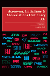 Acronyms, Initialisms & Abbreviations Dictionary, ed. 41, v. 