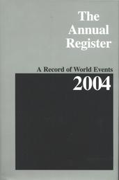 The 2004 Annual Register, ed. , v. 