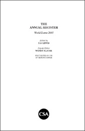 The 2005 Annual Register, ed. , v. 