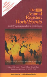 The 2009 Annual Register, ed. , v. 