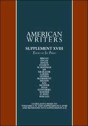 American Writers, Supplement 18, ed. , v. 