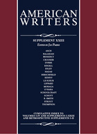 American Writers, Supplement 23, ed. , v.  Cover