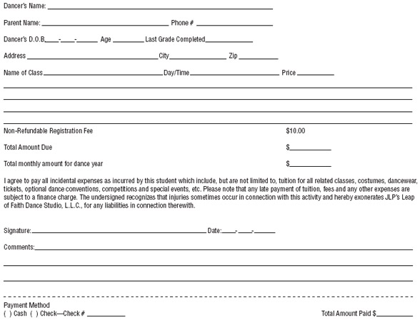 Appendix A–Registration Form