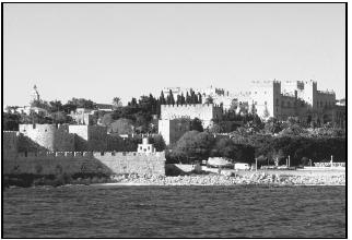 © Wolfgang Kaehler. Reproduced by permission. Fortifications and palace of the Grand Master in Rhodes