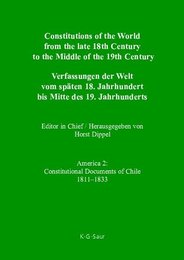 Constitutions of the World from the Late 18th Century to the Middle of the 19th Century--America, ed. , v. 2