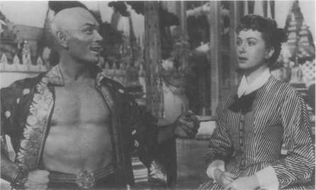 Yul Brynner as the King and Deborah Kerr as Anna in the film adaptation