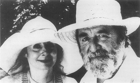 Robert Bolt with his wife, Sarah Miles, in 1990