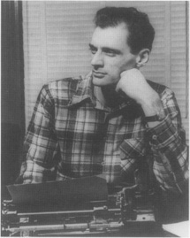 Arthur Miller at his writing desk