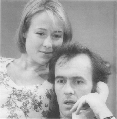 A scene from a Donmar Warehouse production of The Real Thing featuring Jennifer Ehle as Annie and Stephen Dillane as Henry