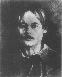 A portrait of Alfred Jarry done in 1897 by F. A. Cazalz