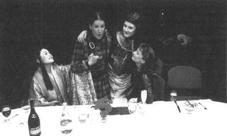 A scene from the 1991 production of Top Girls at Londons Royal Court Theatre.