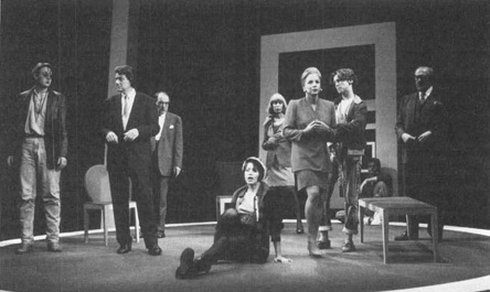 A scene from the 1992 theatrical production of Six Degrees of Separation