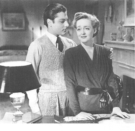 Bette Davis, as Sara Mller, and Paul Lukas, as Kurt Mller, in a scene from the 1943 film production of Watch on the Rhine