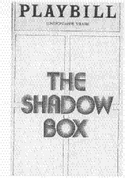 Playbill cover from the 1977 theatrical production of The Shadow Box, performed at the Lunt-Fontanne Theatre