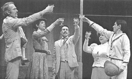 A scene from the 1979 production of Cloud Nine, written by Caryl Churchill and directed by Max Stafford-Clark