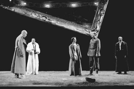 George Anton, Jeffery Kissoon, Olwen Fouere, Simon Turner, and Nicholas Bailey in a 1998 production of Life is a Dream