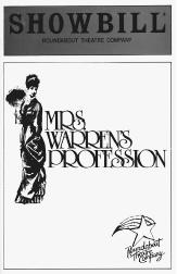 Showbill cover from the 1985 production of Mrs. Warrens Profession, performed at the Roundabout Theatre Company