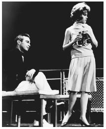 Ben Gazzarra and Jane Fonda in a 1963 stage production of Strange Interlude