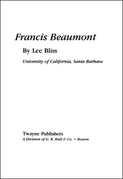 Francis Beaumont, ed. , v. 