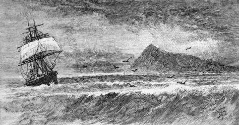 The Beagle sailing around Cape Horn. Undated engraving.  BETTMANNCORBIS