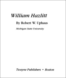 William Hazlitt, ed. , v. 