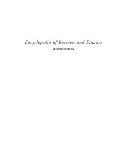 Encyclopedia of Business and Finance, ed. 2, v. 