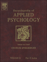 Encyclopedia of Applied Psychology, ed. , v. 