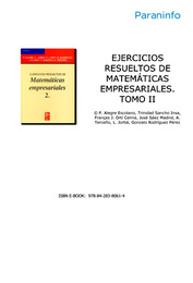 Ejercicios resueltos de matemáticas empresariales, ed. , v. 2