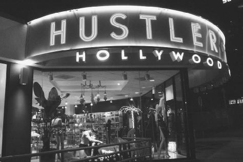 Hustler Store in West Hollywood. The store sells sex toys, sex videos and dvds, sex magazines, clothing and other sexual oriented merchandise and devices.