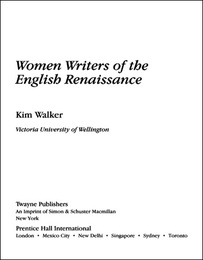 Women Writers of the English Renaissance, ed. , v. 