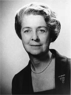 Rita Levi-Montalcini, who discovered nerve growth factor (NGF), a substance that makes nerves grow and may someday be used in treatment of such conditions as Alzheimers disease
